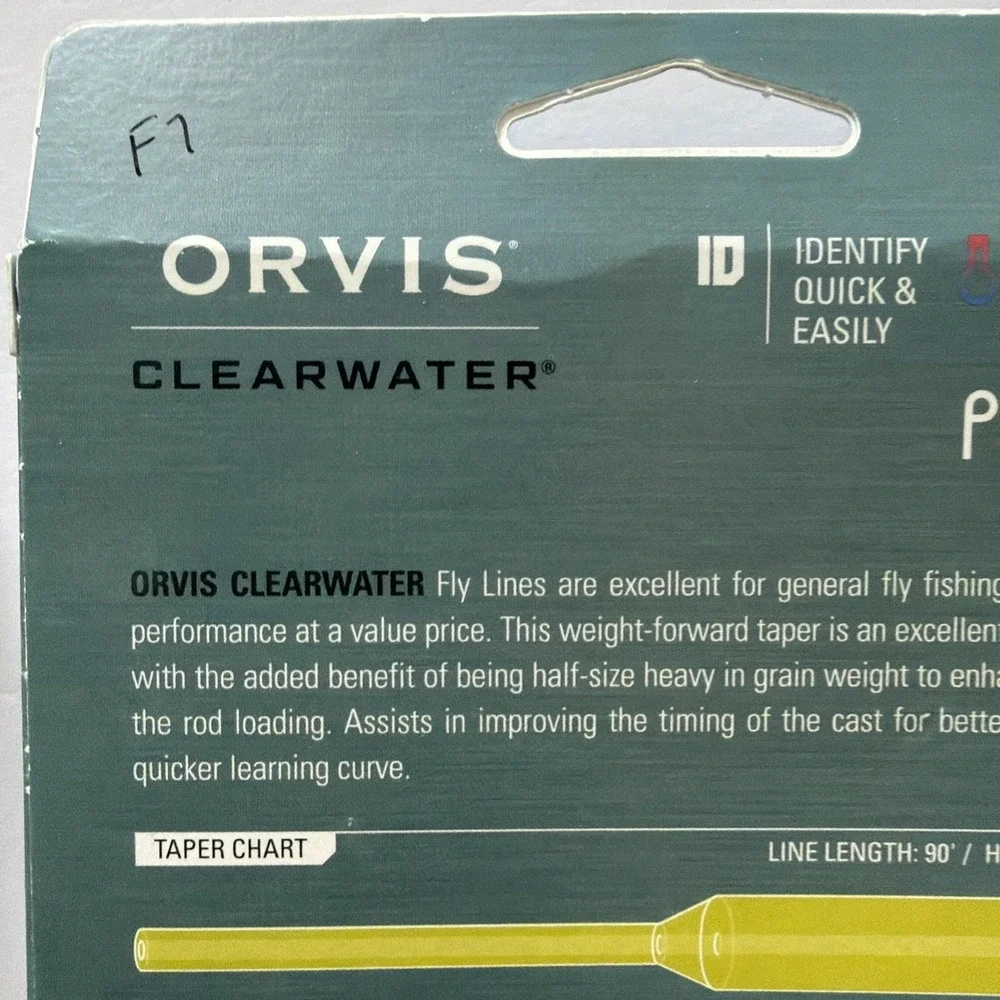 Orvis Clearwater Fly Line WF-3-F Moss 110GR Trout Floating Freshwater 2ZKE2103